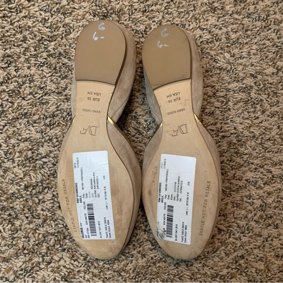 - 💛 RARE Suede Diane von Furstenberg Flats Sample Shoes - Picture 5 of 13